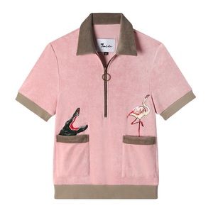 Tombolo 'Flamingo Tartare' Cabana shirt.  Size is small.  Unisex shirt